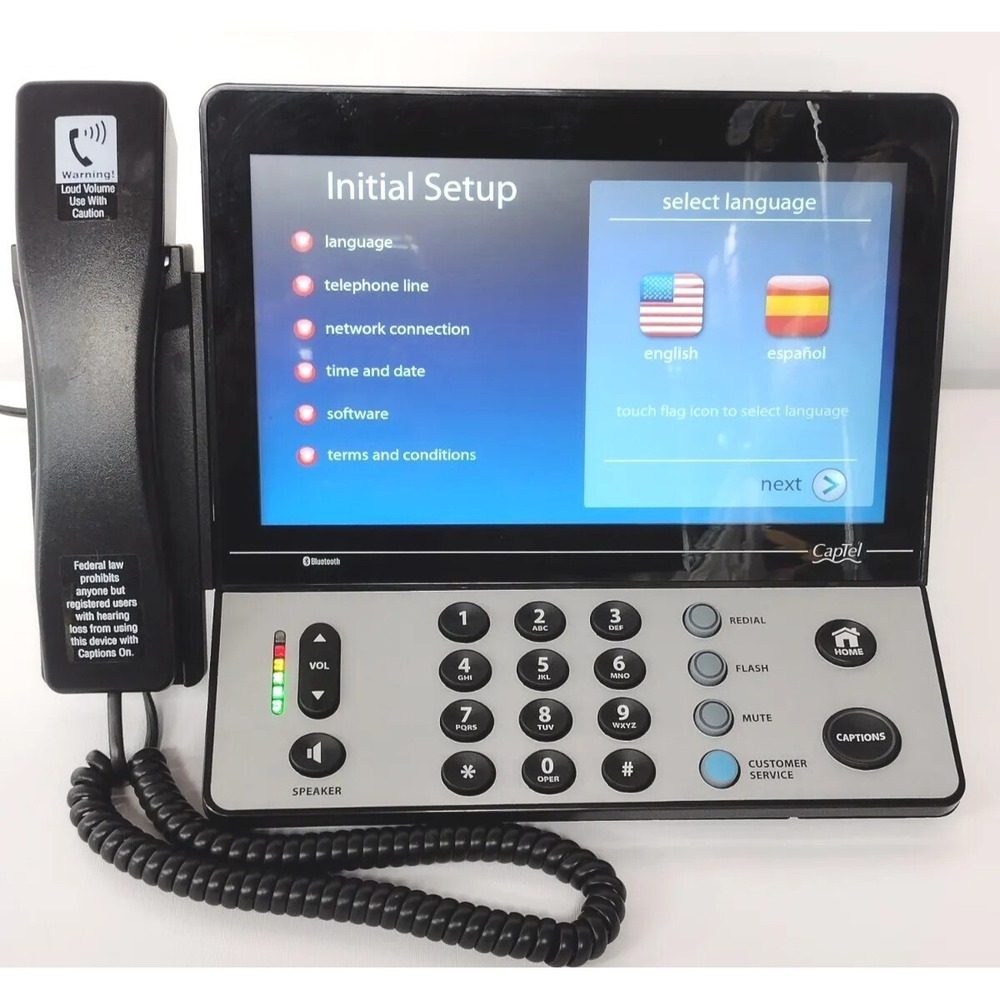 Bundle Captel Ultratec 2400ibt Phone Power Phone Ethernet Cords TP-Link PA2010
